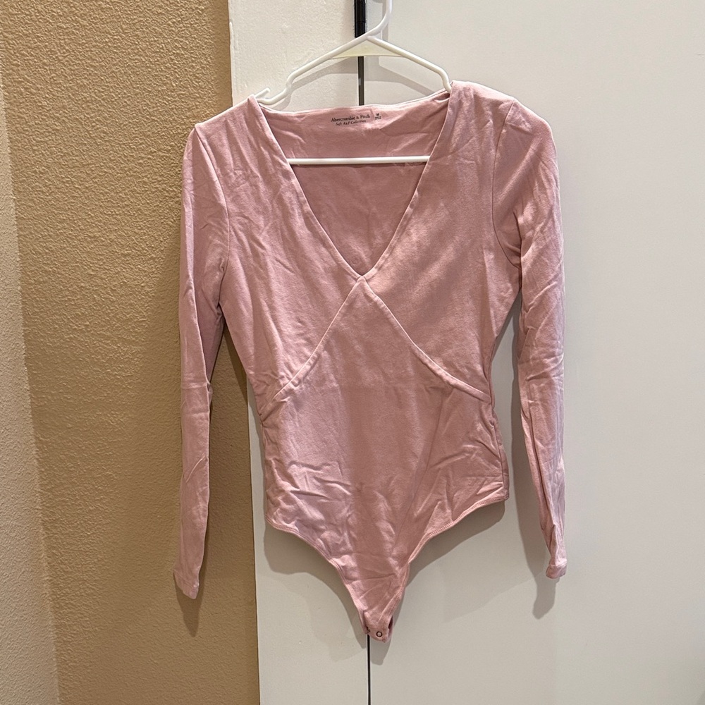 Abercrombie & Fitch Pink V-Neck Bodysuit